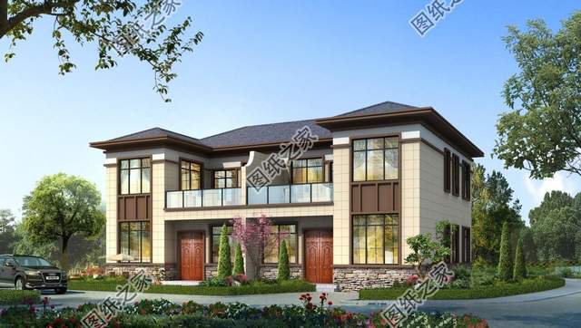 農(nóng)村兄弟雙拼房，房屋外觀氣派，家人互相有個(gè)照應(yīng)