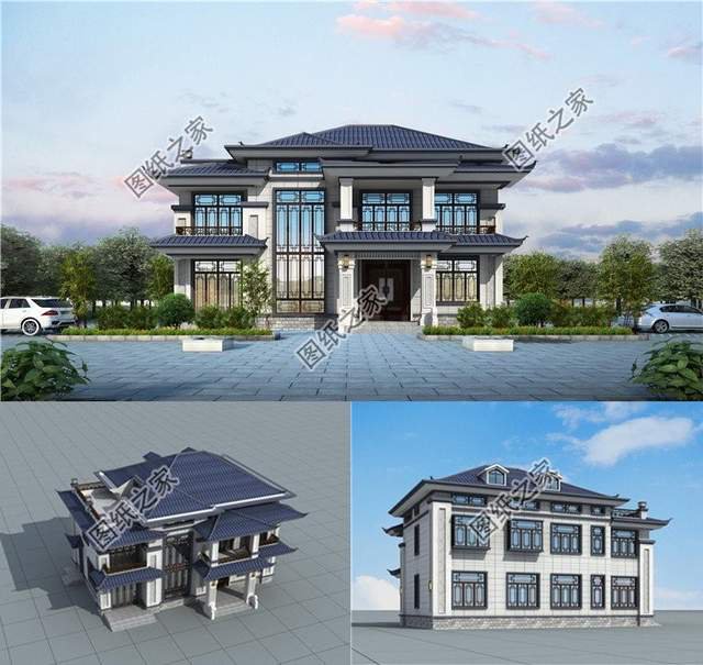 新中式農(nóng)村自建房，既經(jīng)典又實(shí)用，造型莊重大氣