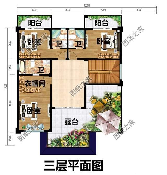 帶有地下室的農(nóng)村別墅，增加實用面積，為家庭提供更多的休閑空間