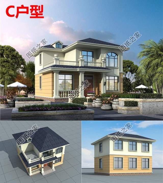 兩層簡單經(jīng)濟(jì)型別墅設(shè)計(jì)，造型簡約，寶藏圖紙別錯(cuò)過