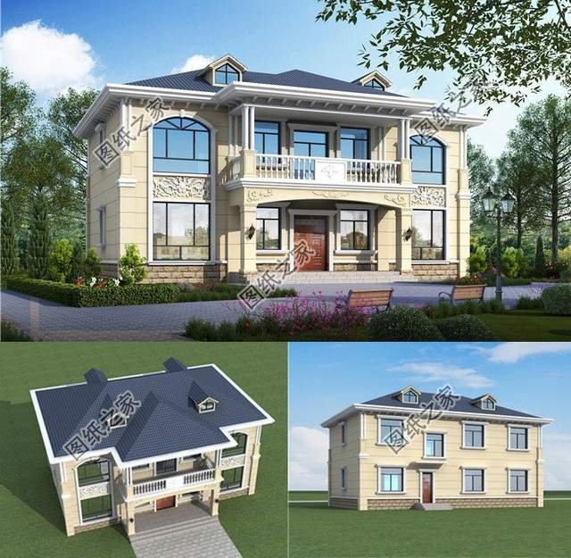 左右對稱的農(nóng)村別墅設(shè)計，對稱之美，耐人尋味