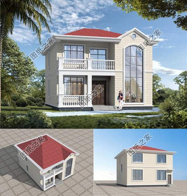 兩開間小戶型別墅設計，戶型實用造價經(jīng)濟，小面積建房首選