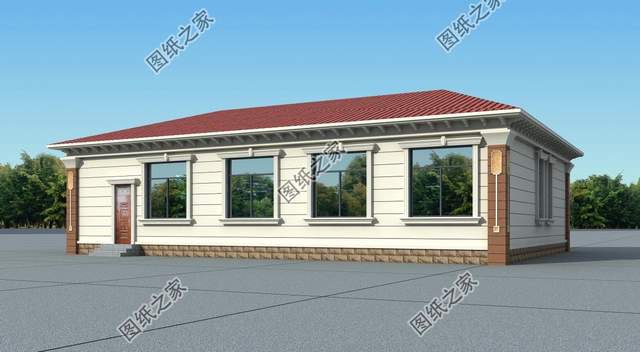 五開間一層別墅設(shè)計(jì)，伴在父母身邊，享受天倫之樂