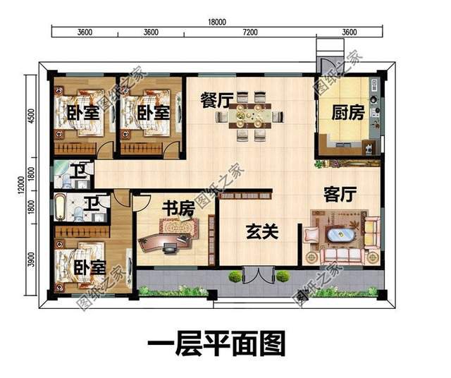 五開間一層別墅設(shè)計(jì)，伴在父母身邊，享受天倫之樂