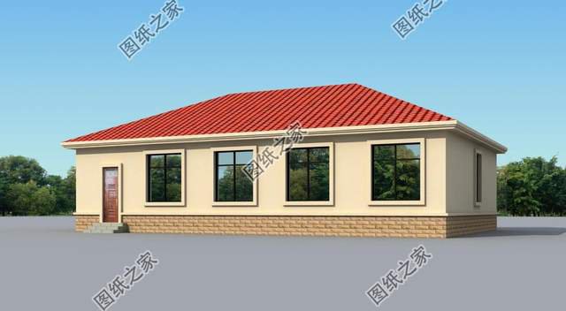 五開間一層別墅設(shè)計(jì)，伴在父母身邊，享受天倫之樂