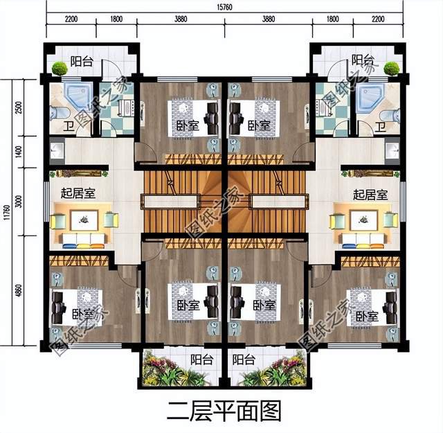 農(nóng)村雙拼別墅設(shè)計(jì)，兄弟手足情深，攜手返鄉(xiāng)一起建樓房