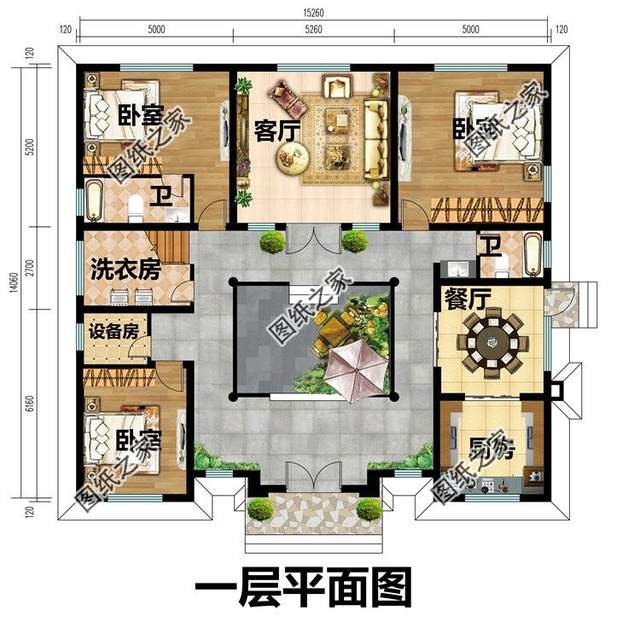 二層中式合院別墅設(shè)計，受百年建房歷史的加持，氣勢恢宏且神秘