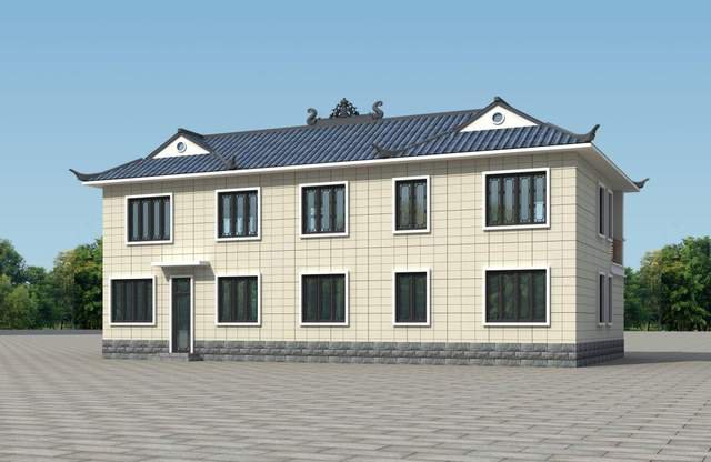 二層中式合院別墅設(shè)計，受百年建房歷史的加持，氣勢恢宏且神秘