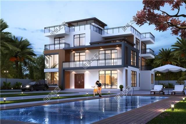 簡(jiǎn)約現(xiàn)代三層別墅設(shè)計(jì)，多處細(xì)節(jié)的雕刻處理使得戶型通透又大氣