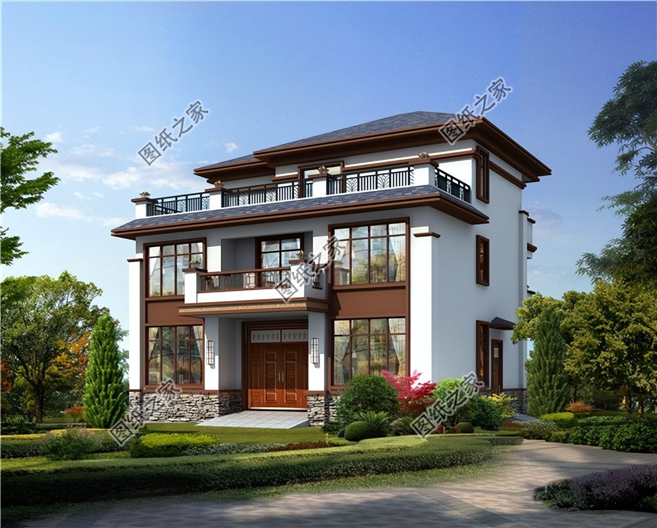 五款新中式別墅設(shè)計(jì)，外觀(guān)低調(diào)奢華內(nèi)涵，室內(nèi)實(shí)用舒適寬敞