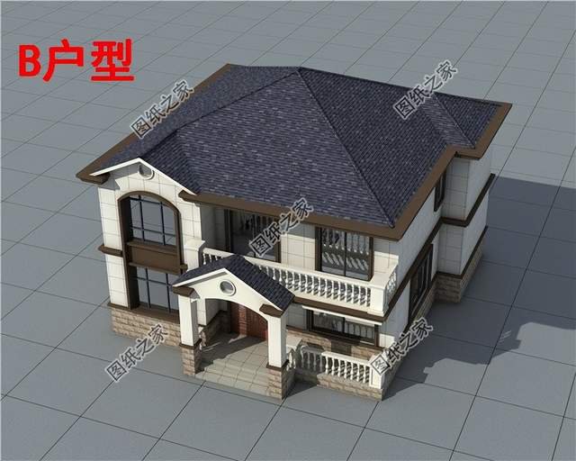 簡歐風自建別墅設(shè)計，沒有過多的繁雜裝飾，增加建筑美感