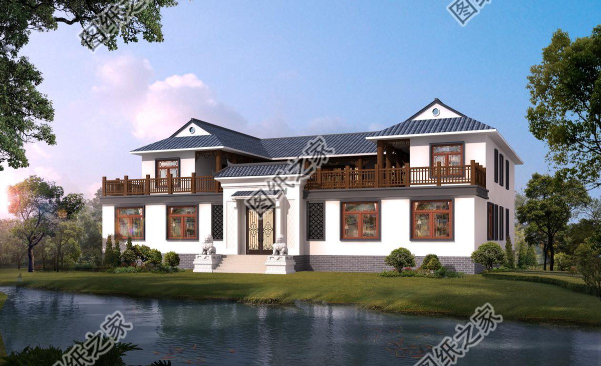 中式合院別墅設(shè)計，傳統(tǒng)院落式建筑理念，純樸又溫馨盡顯大家風(fēng)范