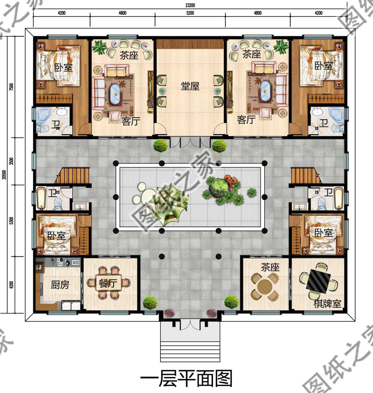 中式合院別墅設(shè)計，傳統(tǒng)院落式建筑理念，純樸又溫馨盡顯大家風(fēng)范