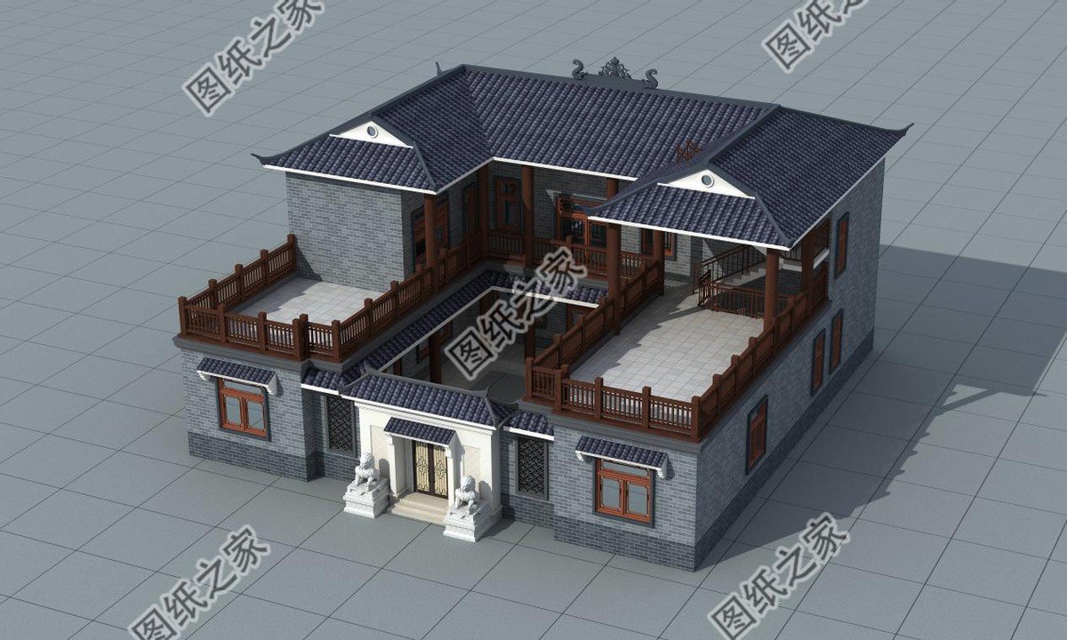 中式合院別墅設(shè)計，傳統(tǒng)院落式建筑理念，純樸又溫馨盡顯大家風(fēng)范