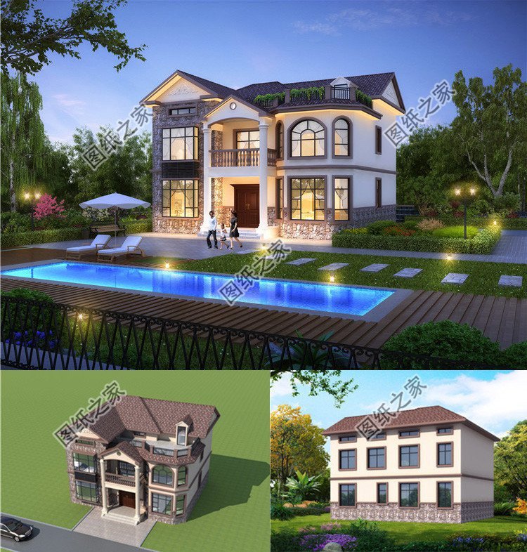 文化石裝飾的農(nóng)村別墅，自然耐看呈現(xiàn)出清新自然的既視感