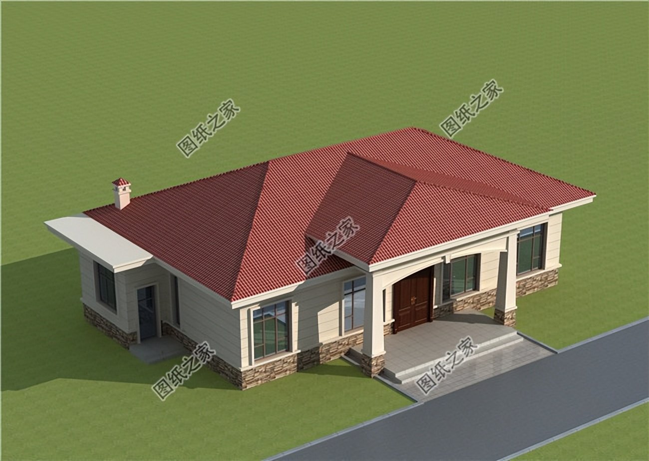 設(shè)計精良的歐式別墅，超大落地窗，鄉(xiāng)間美景自然融入家居