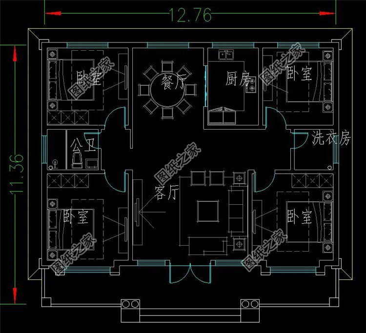 四套流行農(nóng)村別墅圖紙，優(yōu)美華麗的外觀造型，處處體現(xiàn)了獨具匠心
