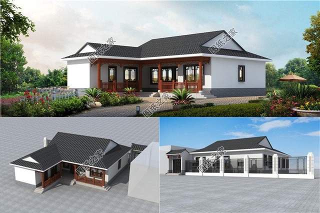 一層中式自建房設(shè)計，方便居住使用，古韻十足