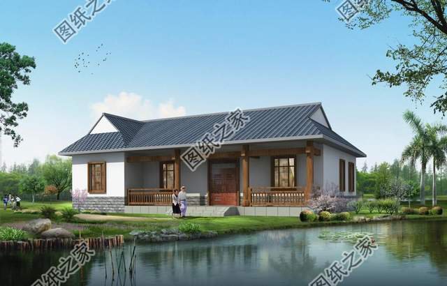 一層中式自建房設(shè)計，方便居住使用，古韻十足