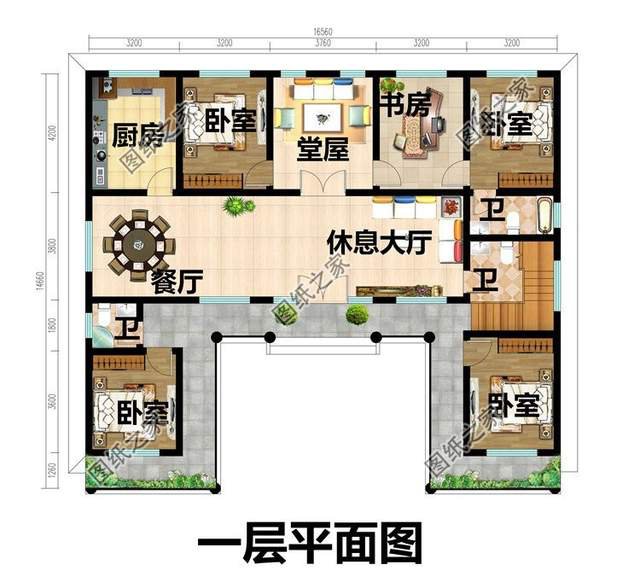 復(fù)古農(nóng)村別墅設(shè)計，中式對稱之美略顯大氣，散發(fā)著幾百年的厚重感