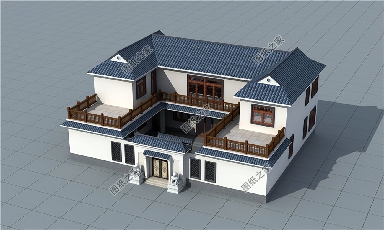 中式四合院別墅推薦，古典庭院設(shè)計(jì)重新譜寫農(nóng)村建房新篇章