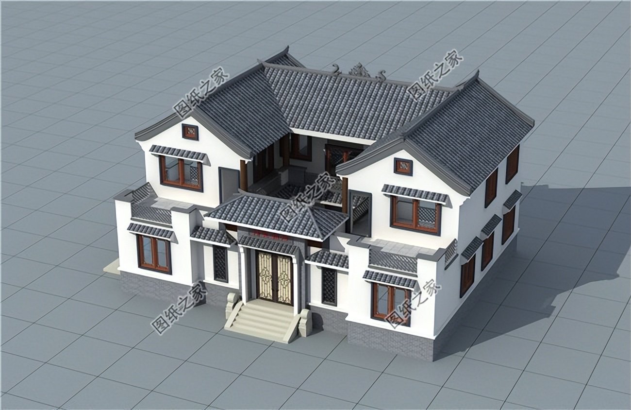 中式四合院別墅推薦，古典庭院設(shè)計(jì)重新譜寫農(nóng)村建房新篇章