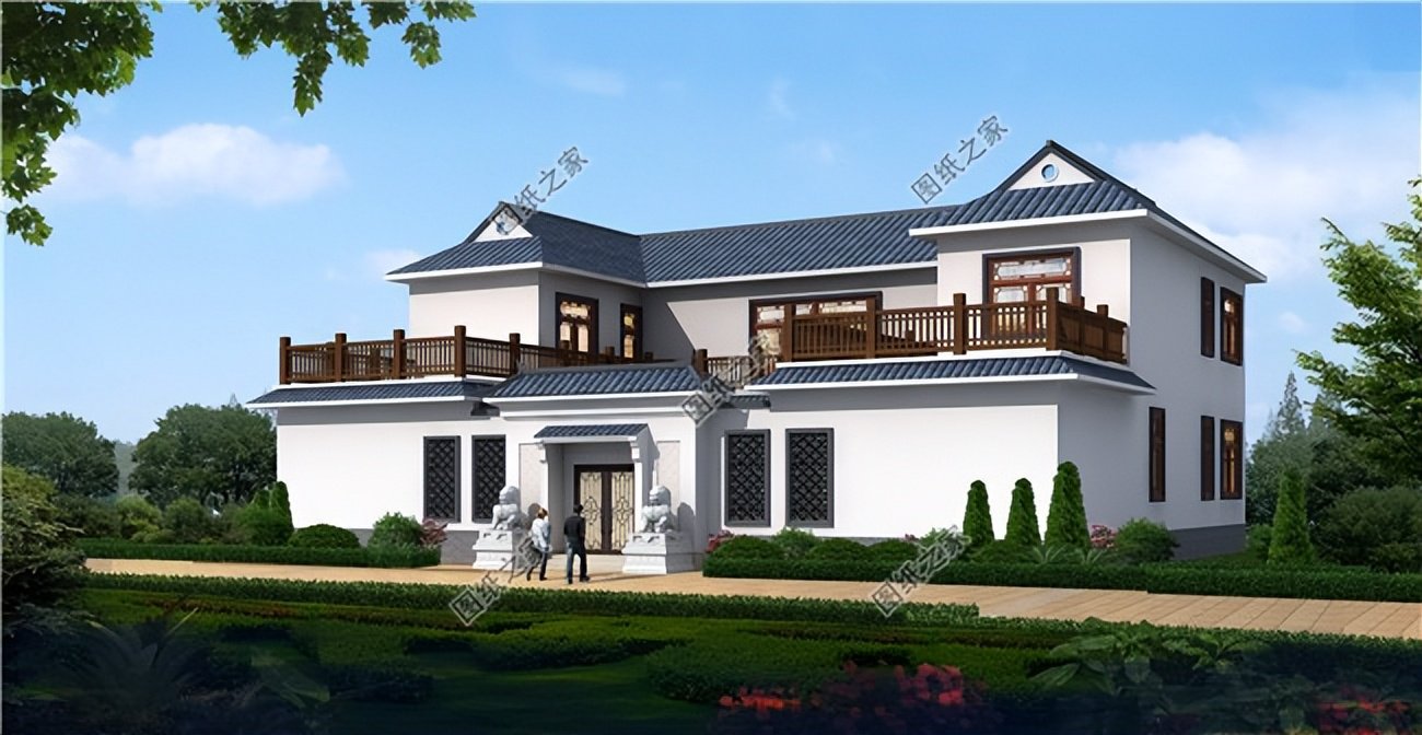 中式四合院別墅推薦，古典庭院設(shè)計(jì)重新譜寫農(nóng)村建房新篇章