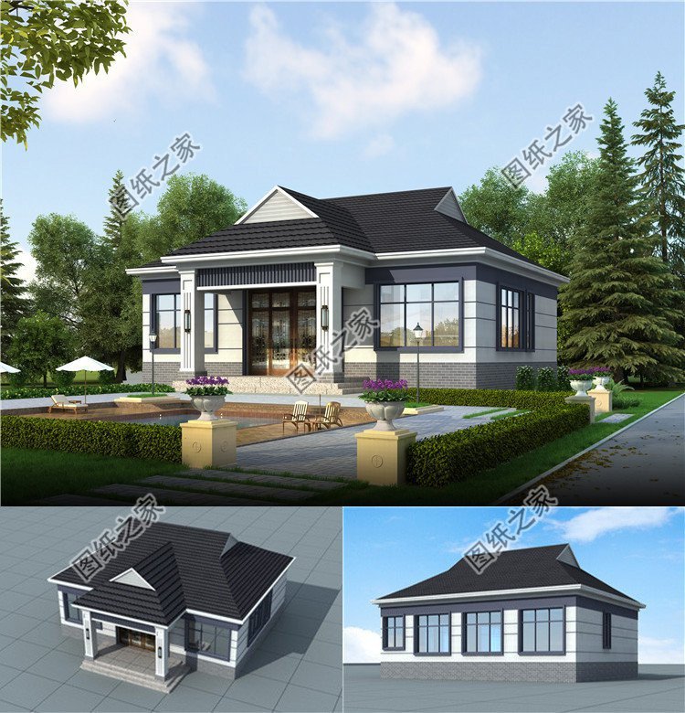 一層農(nóng)村別墅設(shè)計，質(zhì)樸又精致，啟創(chuàng)平墅時代