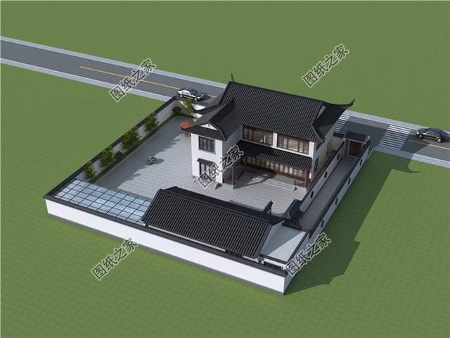 新款二層別墅推薦，第四款帶有偏房設(shè)計(jì)，符合農(nóng)村生活習(xí)慣