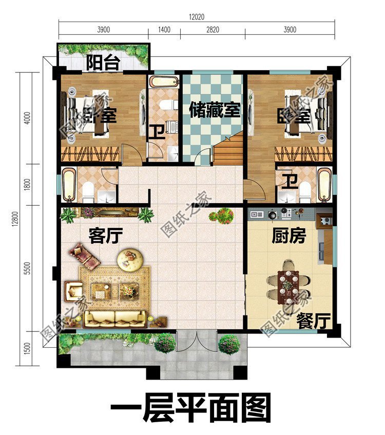 二層平屋頂別墅設(shè)計，增強(qiáng)住宅實用面積，晾曬觀賞都不錯