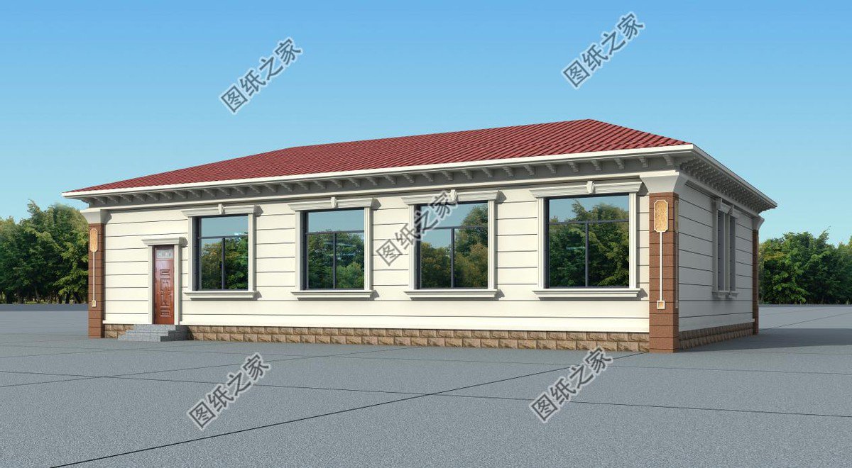 農(nóng)村一層大開間別墅推薦，雖說只有一層，氣勢不輸城里樓房