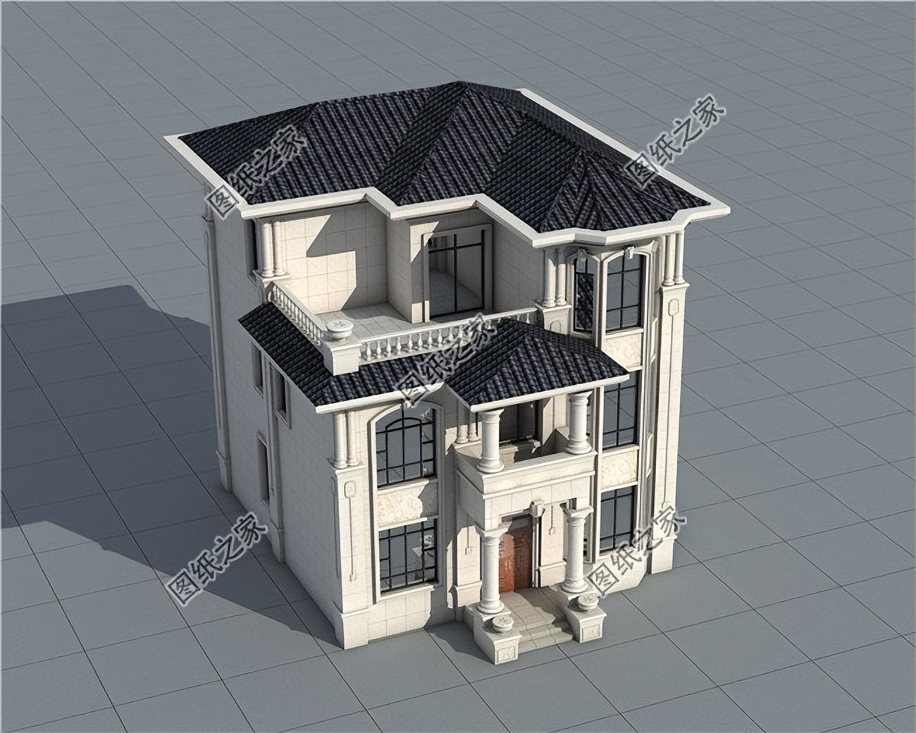 四款三層別墅設計，豐富的立面造型，盡顯莊嚴大氣