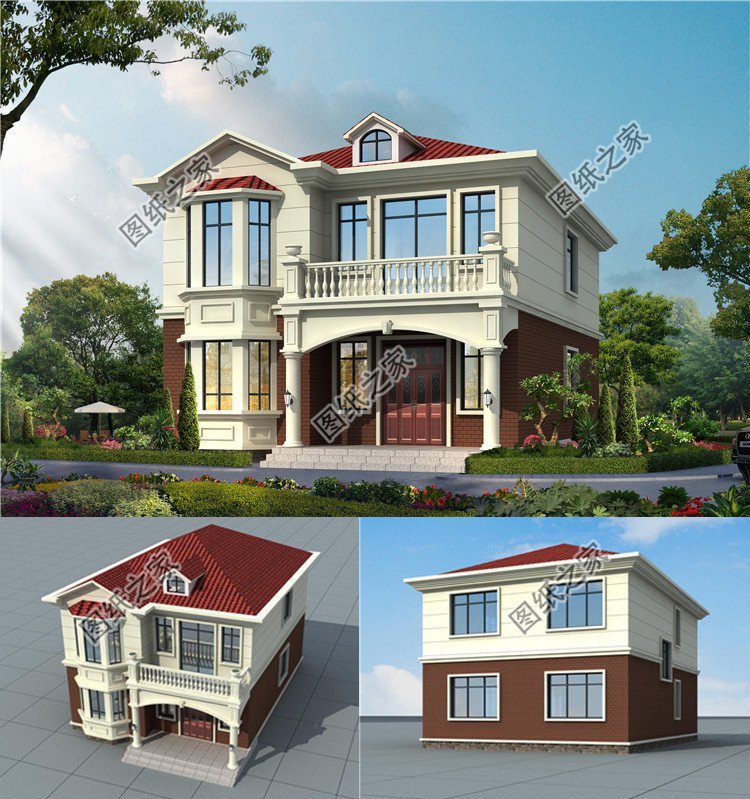 四套精品小戶型二層別墅，面寬10米以內(nèi)，小面積建房必看