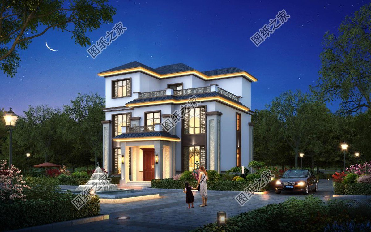 新中式建筑風(fēng)格自建別墅經(jīng)典之作，深受廣大建房者的喜愛(ài)