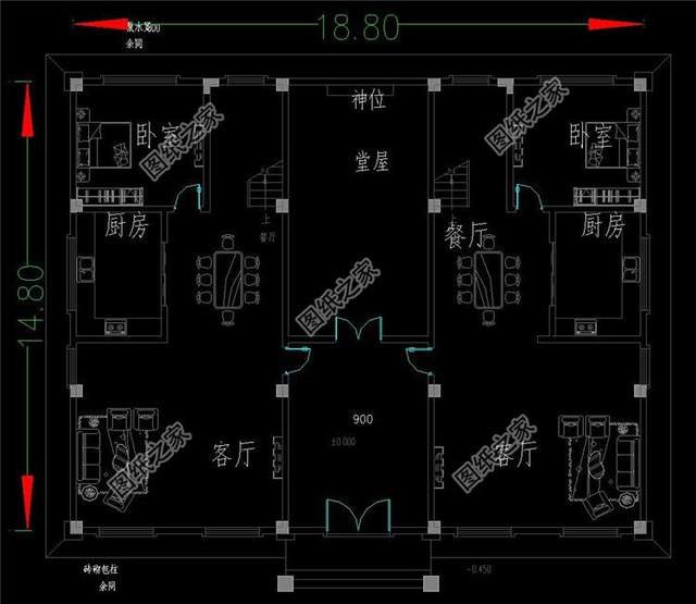 回家建棟雙拼別墅，一家人就要整整齊齊的，家和萬事興