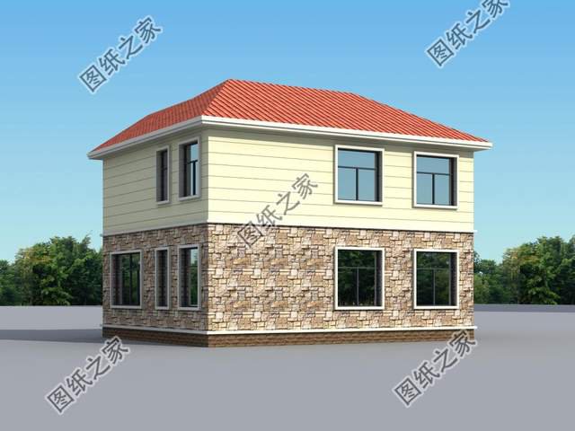 帶文化石的農(nóng)村別墅設(shè)計，色彩多樣外觀給你營造出炫彩的舒適生活