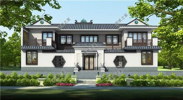 農(nóng)村二層合院別墅設(shè)計，體面又大方，建好了全村人都羨慕