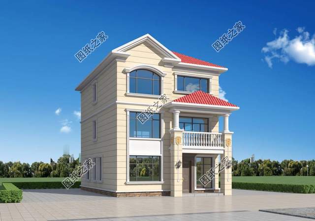 三層兩開間別墅設(shè)計(jì)，小面寬也能建好房，城里人看了都羨慕了