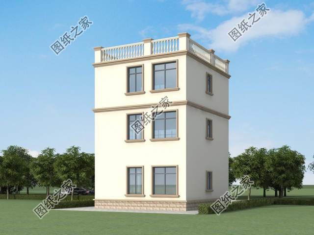 三層兩開間別墅設(shè)計(jì)，小面寬也能建好房，城里人看了都羨慕了