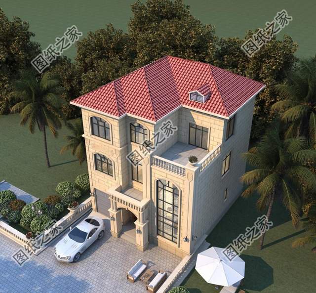 農(nóng)村三層簡歐式別墅設計，造價不高人人都可以建，喜歡收藏不錯過