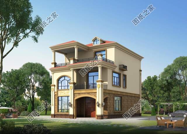 農(nóng)村三層簡歐式別墅設計，造價不高人人都可以建，喜歡收藏不錯過