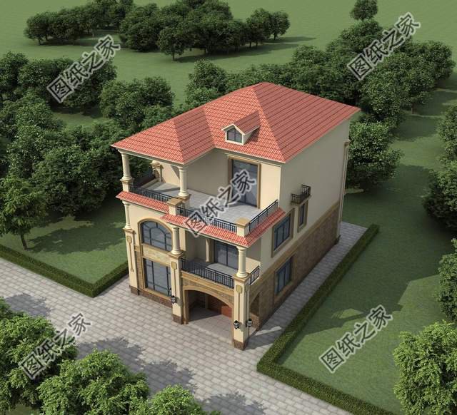 農(nóng)村三層簡歐式別墅設計，造價不高人人都可以建，喜歡收藏不錯過