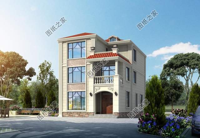 農(nóng)村三層簡歐式別墅設計，造價不高人人都可以建，喜歡收藏不錯過