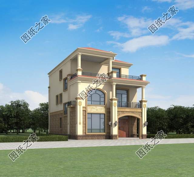 農(nóng)村三層簡歐式別墅設計，造價不高人人都可以建，喜歡收藏不錯過