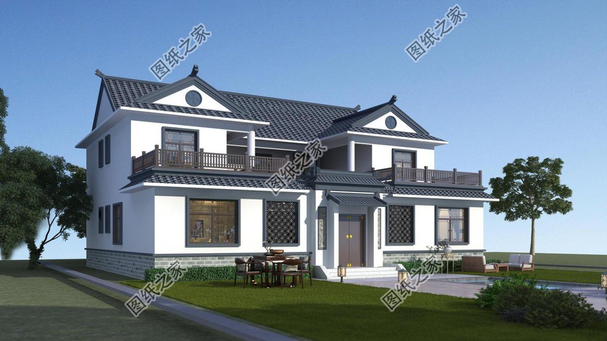 新中式農(nóng)村小別墅設(shè)計，更顯沉穩(wěn)大氣，以彰顯東方之美