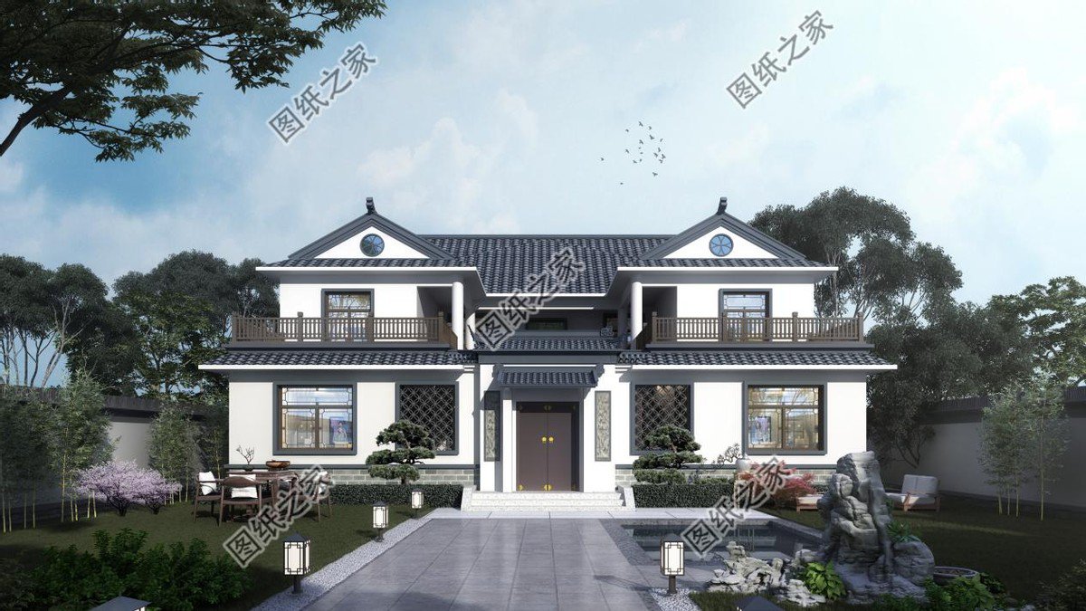 新中式農(nóng)村小別墅設(shè)計，更顯沉穩(wěn)大氣，以彰顯東方之美