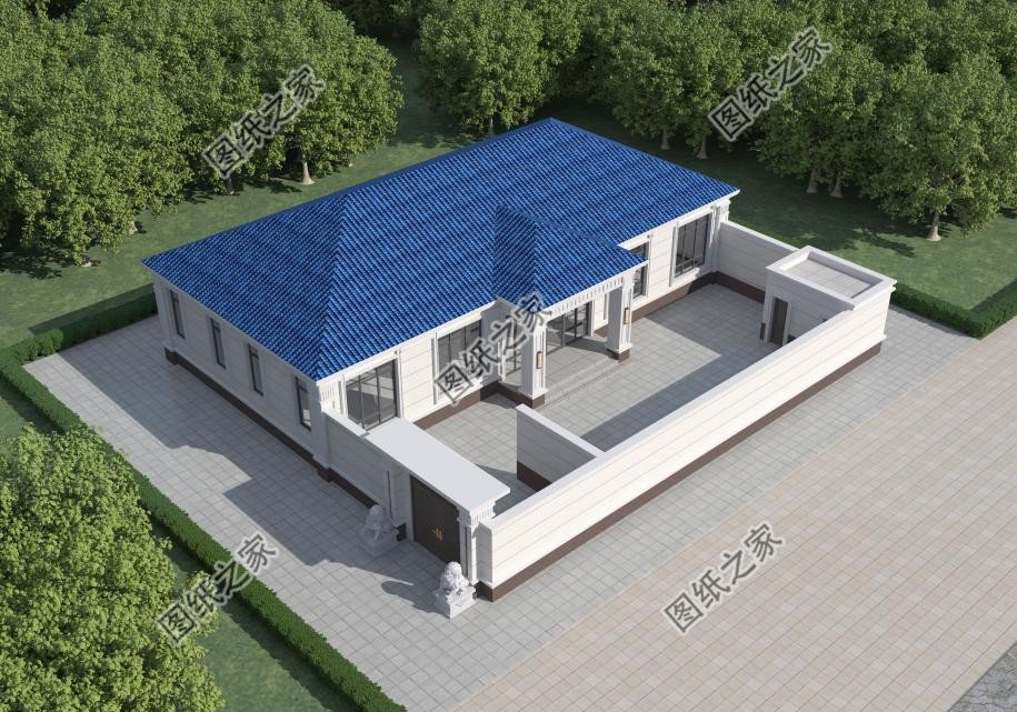 農村大開間一層自建房設計，造價經(jīng)濟實惠，晚年養(yǎng)老必備選擇