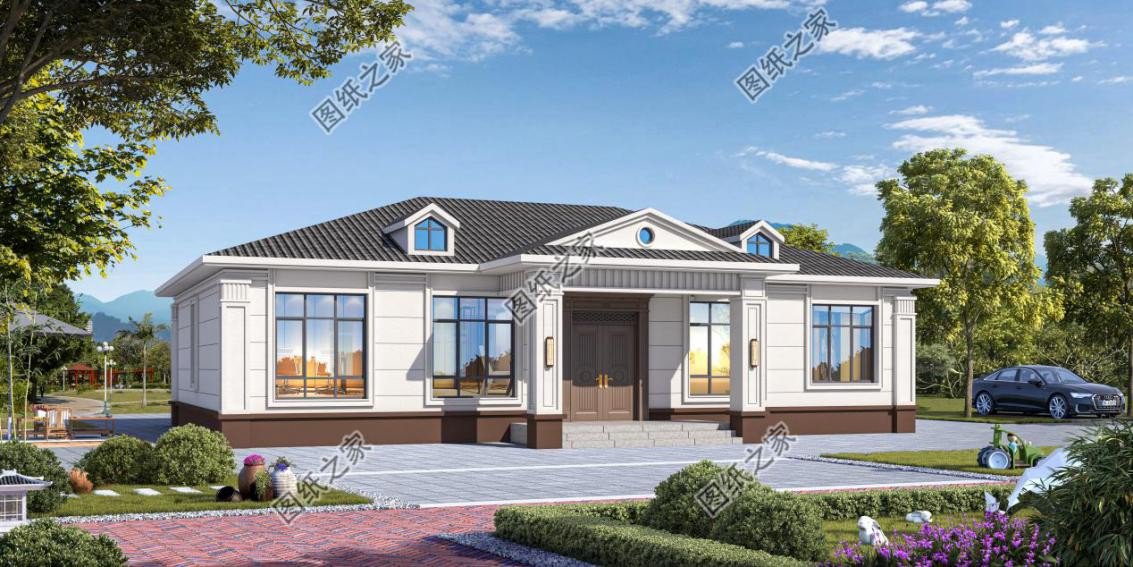 農村大開間一層自建房設計，造價經(jīng)濟實惠，晚年養(yǎng)老必備選擇