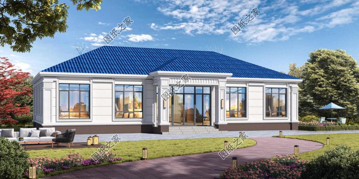 農村大開間一層自建房設計，造價經(jīng)濟實惠，晚年養(yǎng)老必備選擇