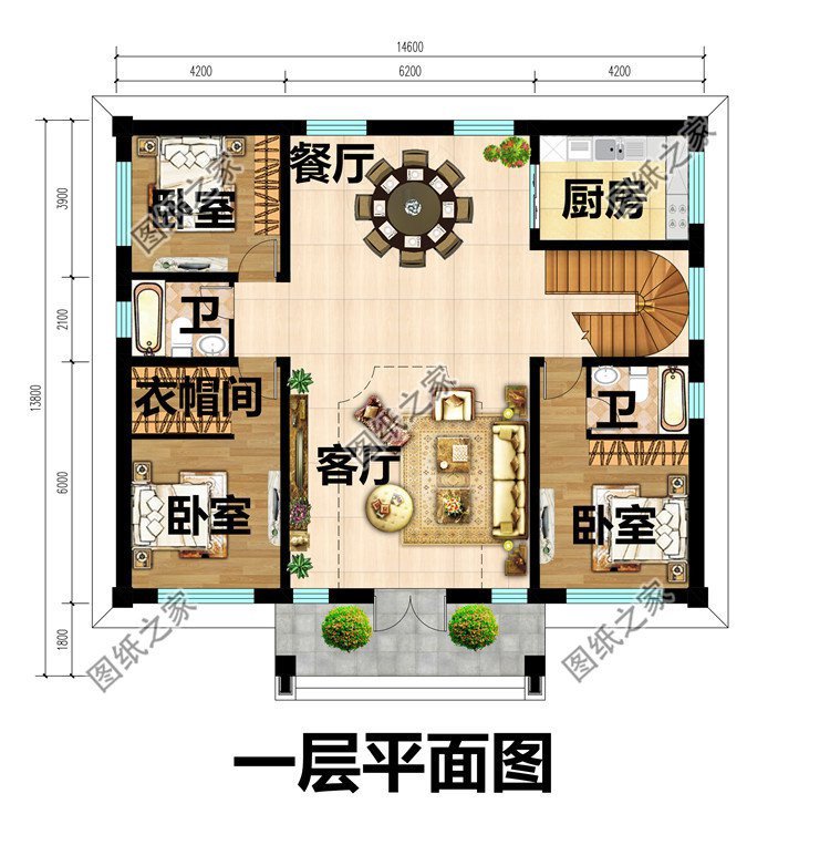 農(nóng)村復式自建房設計，高高的挑空設計，帶來更高的居住舒適度